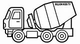 Truck Coloring Pages Construction Kids Mixer Getdrawings sketch template