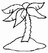 Palm Coloring Tree Pages Colouring Clipart Posted sketch template