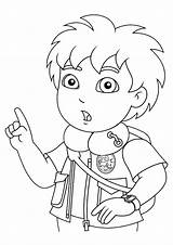 Coloring Pages Diego Go Printable Kids Print Cartoons sketch template