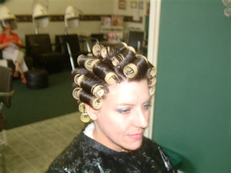 pin  steven loomis  roller set hair rollers vintage hairstyles