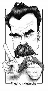 Nietzsche Friedrich Drawing Satire Caricature Sketches Philosophical sketch template