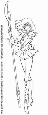 Coloring Sailor Saturn Astera Popular Blanks Coloringhome Fanart sketch template