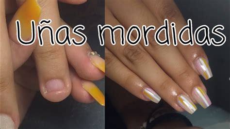 Cómo Hacer Uñas Acrílicas En Uñas Mordidas Youtube