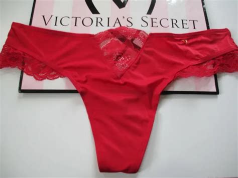 Victorias Secret Very Sexy Red Thong Panty S M L Xl Lace Side Soft Vs