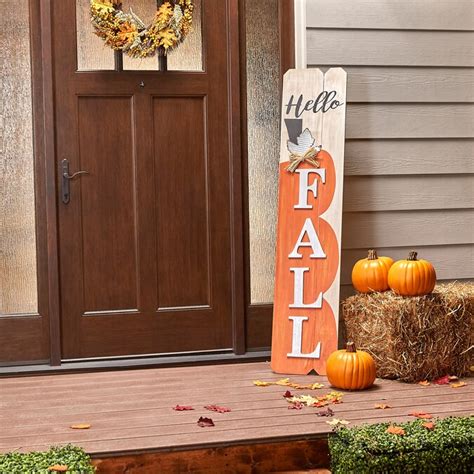 holiday living    fall wood sign   outdoor fall