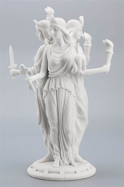 large greek goddess hecate triple goddess statue figurine white ebay