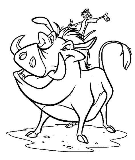 coloring page timao  pumba