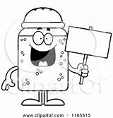 Shaker Mascot Salt Holding Sign Clipart Cartoon Cory Thoman Outlined Coloring Vector 2021 sketch template
