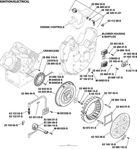 kohler ch  vermeer chipper  hp  kw parts diagram  ignitioncharging group