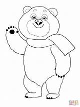 Polar Bear Coloring Pages Winter Mascot Cute Olympic Mascots Olympics Drawing Sheet Clipart Bears Color Printable Tags Kids sketch template