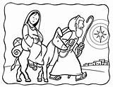 Bethlehem Coloring Joseph Mary Journey Colorear Para Navidad Jesus Belen Dibujo Dibujos Páginas sketch template