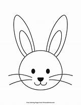 Head Bunny Easter Rabbit Coloring Simple Outline Drawing Hase Pages Printable Primarygames Colouring Face Clipart Color Von Template Hasen Print sketch template