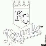 Coloring Pages Kansas City Royals Kc Baseball Logo Chiefs Book Printable Embroidery Patterns Vintage Sports Mlb Royal Champions Slugger Sheets sketch template