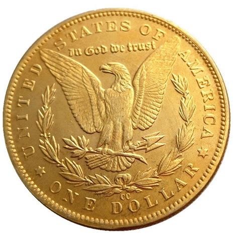 morgan dollar cc gold plated coin rare coin etsy
