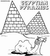 Giza Coloring Pyramids sketch template