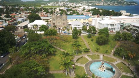 stock drone footage  caribbean courtyard ocean