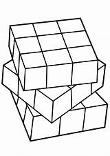 Coloring Pages Cube Rubik Rubiks sketch template