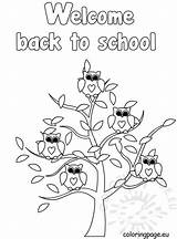 Coloring Back School Welcome Pages Printable Preschool Teacher Owls First Reddit Email Twitter Classroom Coloringpage Eu sketch template