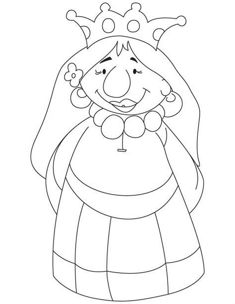 coloring page queen