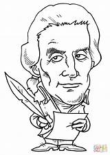 Thomas Jefferson Coloring Getcolorings Drawing sketch template