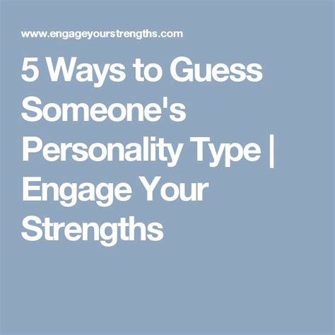 guessing a personality type in 5 steps personality types personality