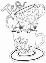 Teapot Wonderland Alice Drawing Coloring Getdrawings Adult Printables sketch template