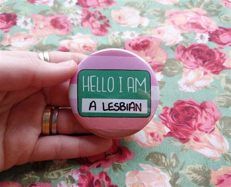 hello i am a lesbian badge lgbt pride pins etsy