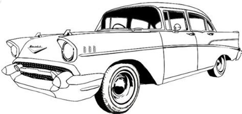 chevy bel air drawings sketch coloring page