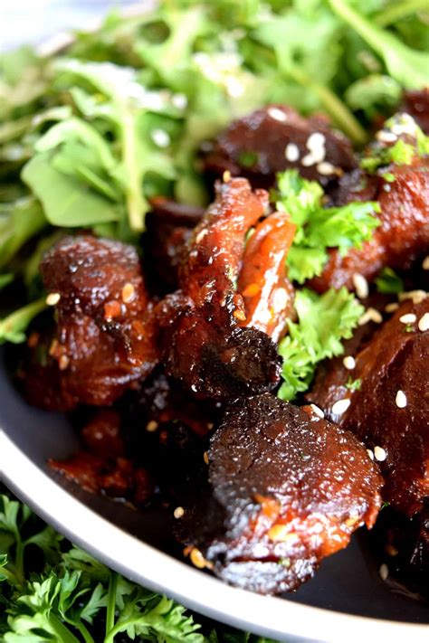 honey garlic baked pork bites lord byron s kitchen