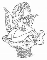 Alice Coloring Wonderland Pages Posted Colouring Book sketch template