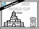 Pages Coloring Qatar Cup Template Flag sketch template