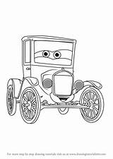 Cars Lizzie Draw Drawing Step sketch template