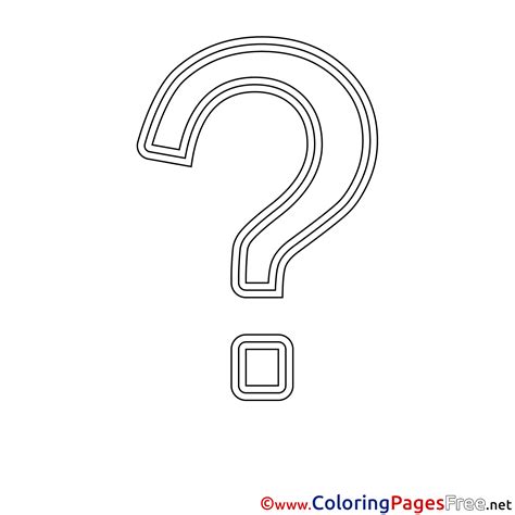 question mark  colouring sheet