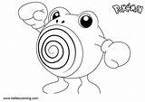 Coloring Pokemon Poliwhirl Pages Printable Kids Color sketch template