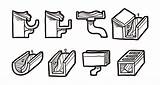 Gutter Vector Icons Pack Pipe Vecteezy Edit Line sketch template