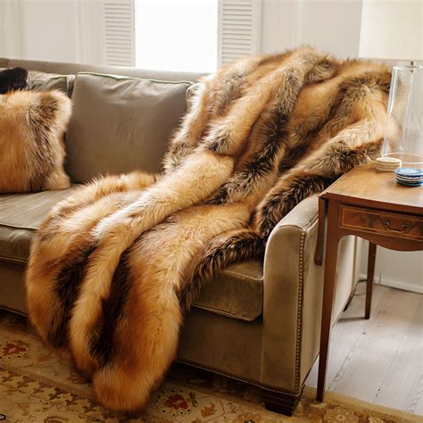 limited edition faux fur throw fox arctic fabulous furs touch  modern