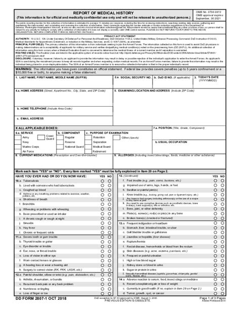 Dd Form 2807 2 Oct 2018 2022 Fill Online Printable Fillable Blank