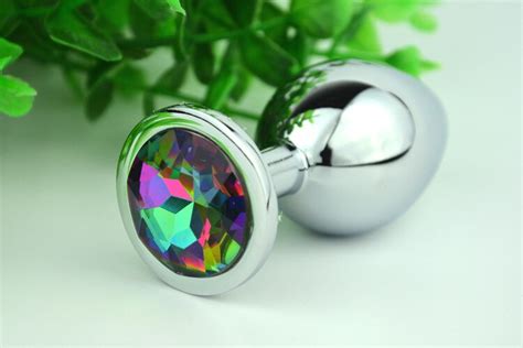 Size S Stainless Steel Butt Plug Anal Insert Plug Sex Toys Colorful