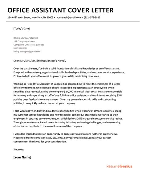 15 good cover letter for administrative assistant cover letter
