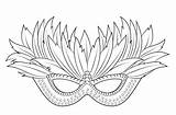 Mardi Gras Masquerade Carnival Element sketch template