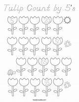 Tulip Count Coloring Built California Usa 5s sketch template