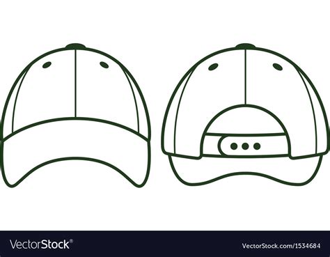 baseball blank cap royalty  vector image vectorstock