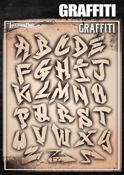 graffiti letters tattoo pro stencils