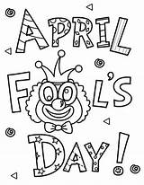 April Coloring Fools Pages Fool Happy Color Kids sketch template