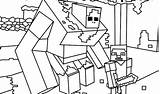 Minecraft Coloring Pages Mobs Getcolorings sketch template