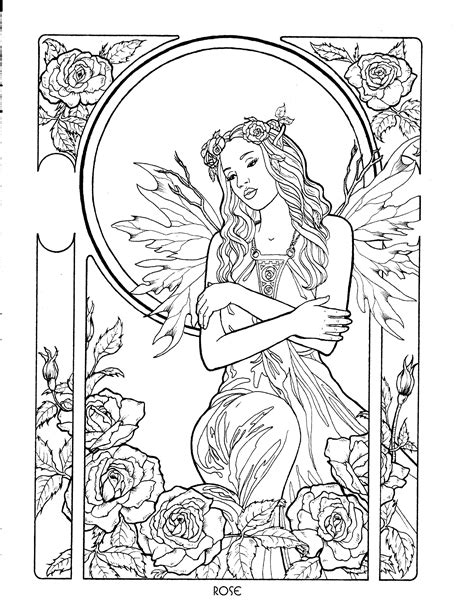 fairy beauties printable adult coloring pages lupongovph