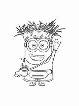 Pages Coloring Minions Printable Cartoon sketch template