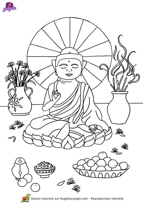 coloriage asie buddha sur coloriages pinterest