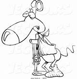 Sling Outlined Crutch Crutches Toonaday Injury Vecto Rs sketch template