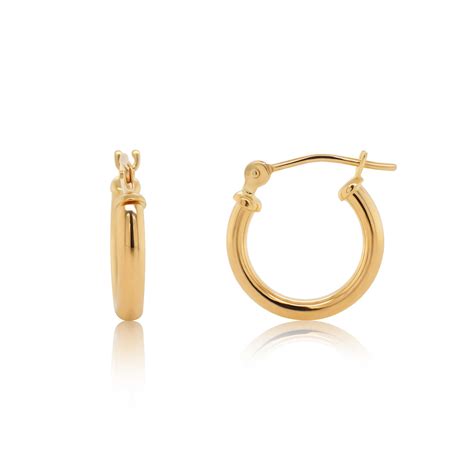 yellow gold polished small mm hoop earrings  women mm   diameter walmartcom